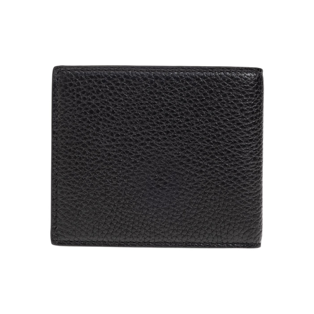 GUCCI Men's Black Leather Bifold Wallet with Embossed Logo | 835119