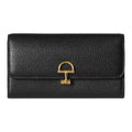 GUCCI Softbit Women's Black Grained Leather Wallet | 828147