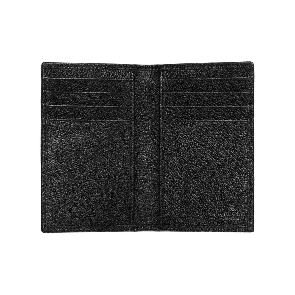 GUCCI Ophidia Unisex Black Leather Double G Card Holder | 834691