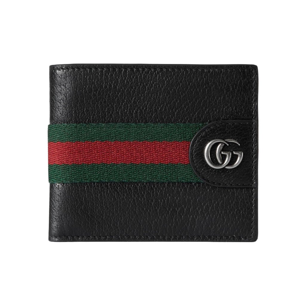 GUCCI Ophidia Men's Black Leather & Fabric Bifold Wallet | 834271