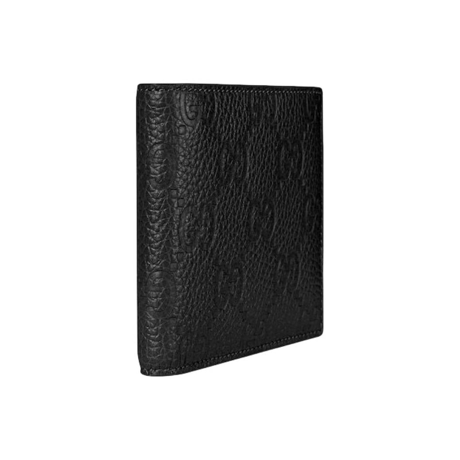 GUCCI Men's Black Leather Coin Purse with Printed & Embossed Detail | 835002
