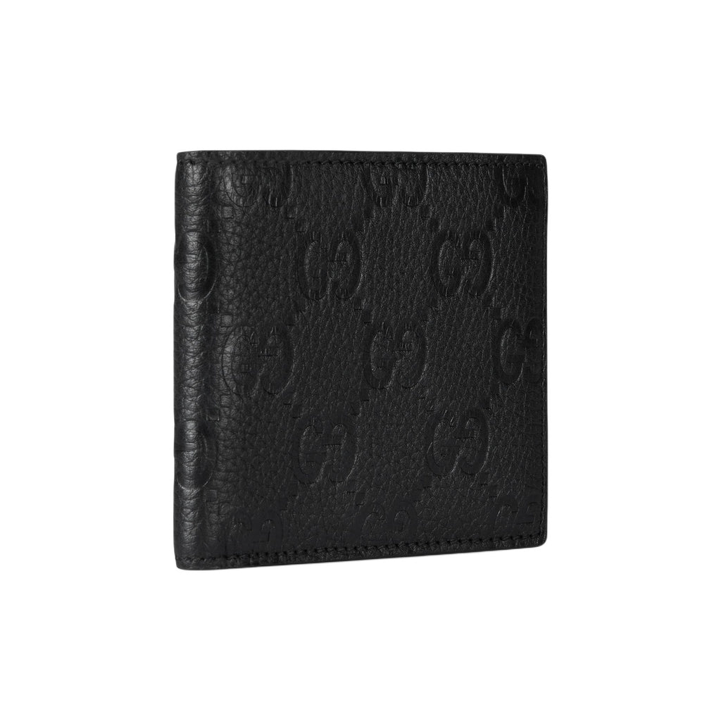 GUCCI IMPRINT Men's Black Leather Bifold Wallet | 835001