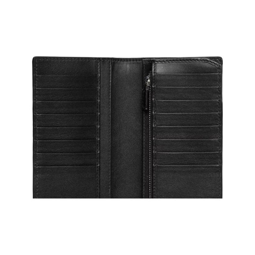 GUCCI IMPRINT Men's Black Leather Long Wallet | 835014