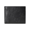 GUCCI GG Embossed Men's Black Leather Bifold Wallet | 625562