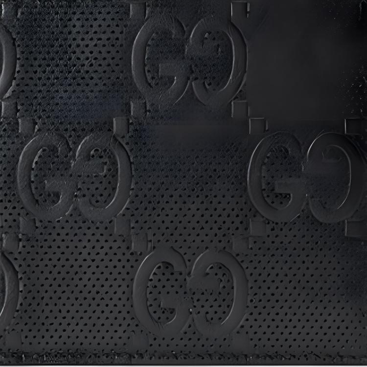 GUCCI GG Embossed Men's Black Leather Bifold Wallet | 625562