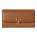 GUCCI Bamboo Softbit Women's Brown Textured Leather Wallet | 828147