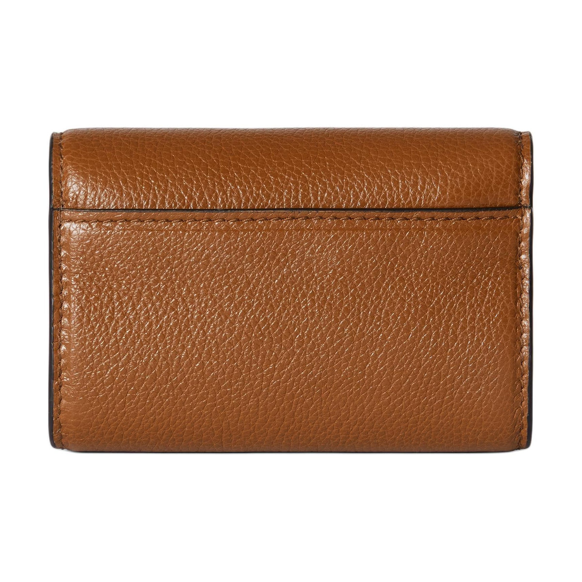 GUCCI Softbit Women's Brown Grained Leather Card Holder Wallet | 828148