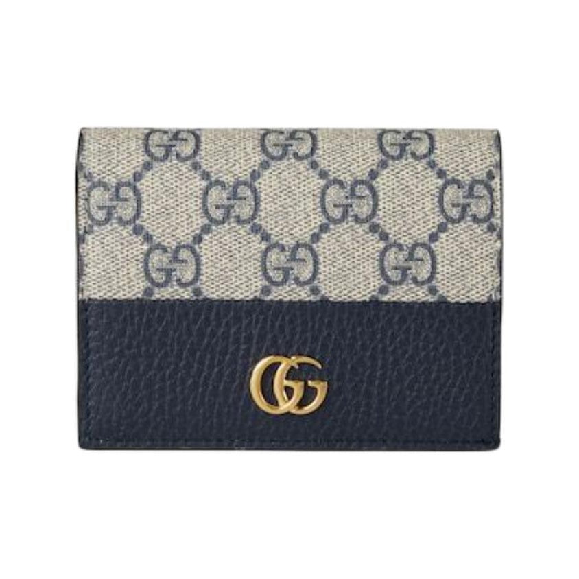 GUCCI Double G Women's Small Blue Leather Wallet | 658610
