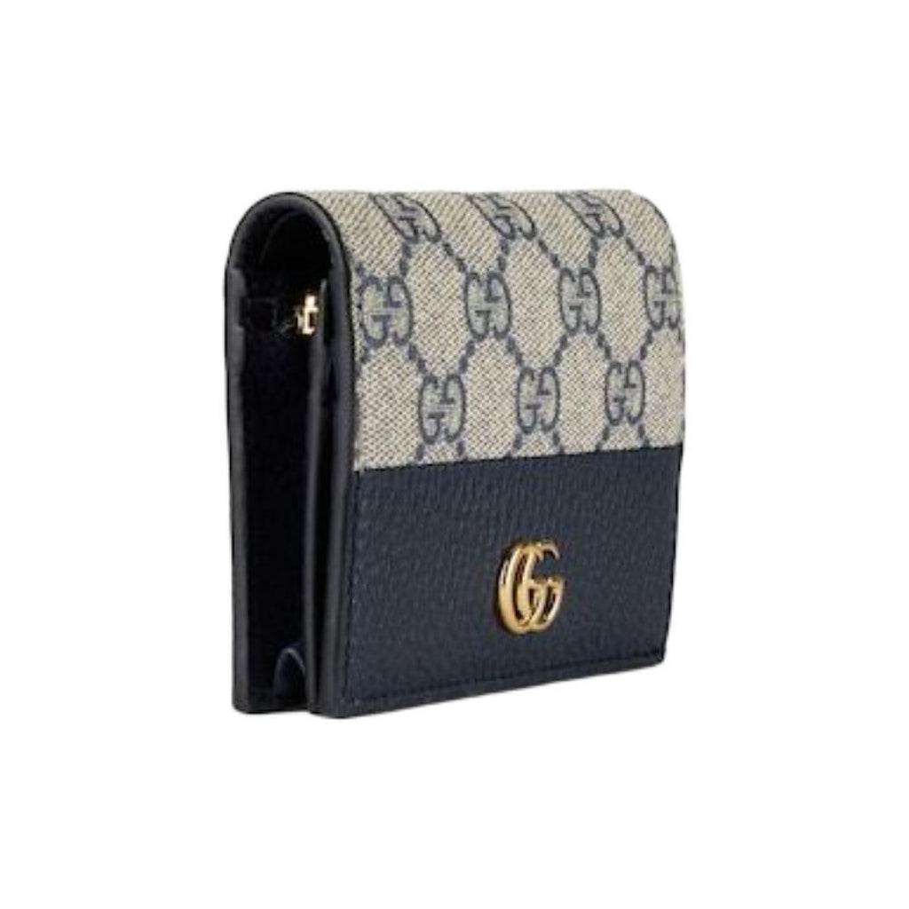GUCCI Double G Women's Small Blue Leather Wallet | 658610
