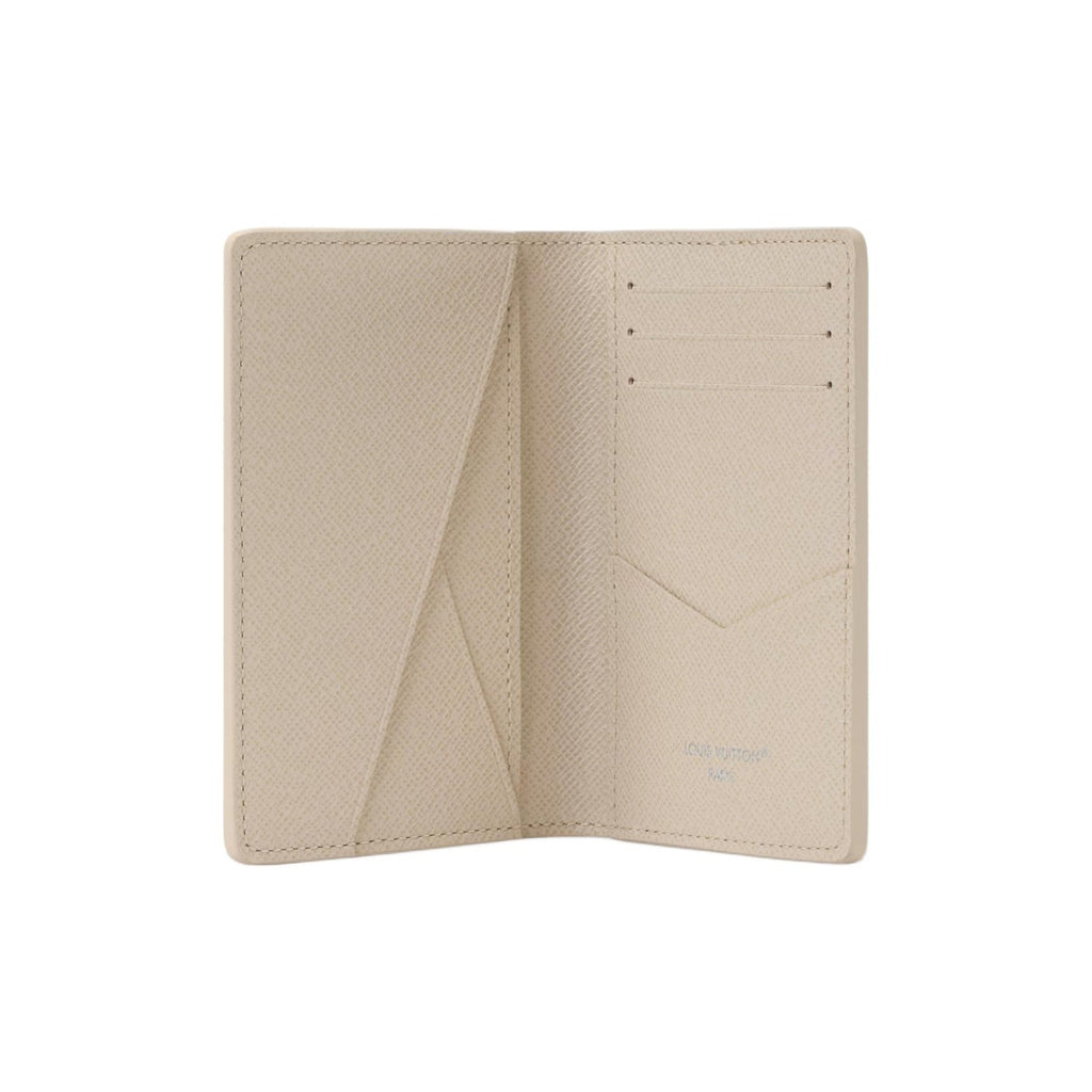 LOUIS VUITTON Pocket Organizer Beige Monogram Coated Canvas Card Holder with Equestrian Print M3A610