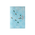 LOUIS VUITTON Sky Blue Coated Canvas Passport Holder with Ice Hockey Print M2B213
