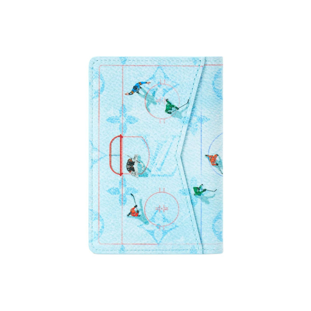 LOUIS VUITTON Pocket Organizer Ice Hockey Blue Coated Canvas Card Holder M3A539