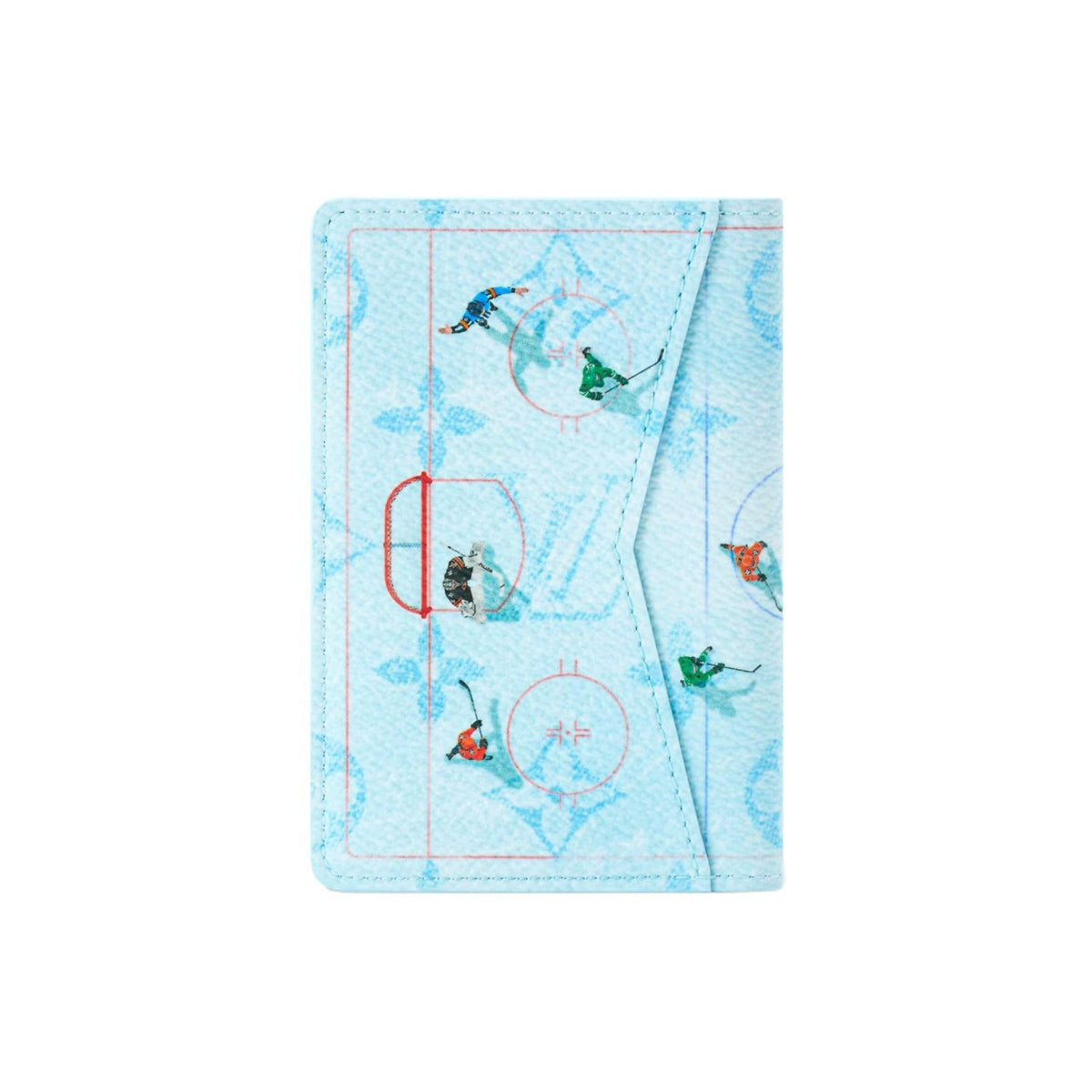 LOUIS VUITTON Pocket Organizer Ice Hockey Blue Coated Canvas Card Holder M3A539