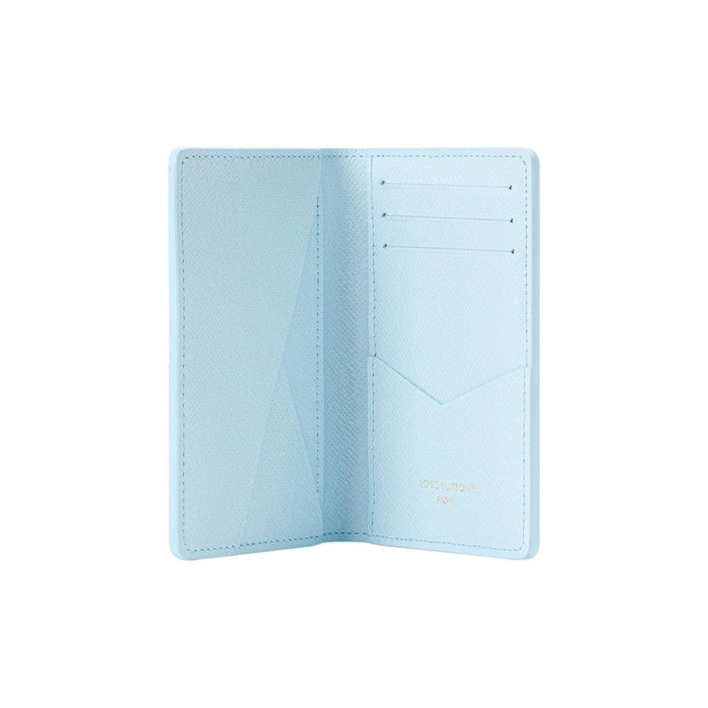 LOUIS VUITTON Pocket Organizer Ice Hockey Blue Coated Canvas Card Holder M3A539