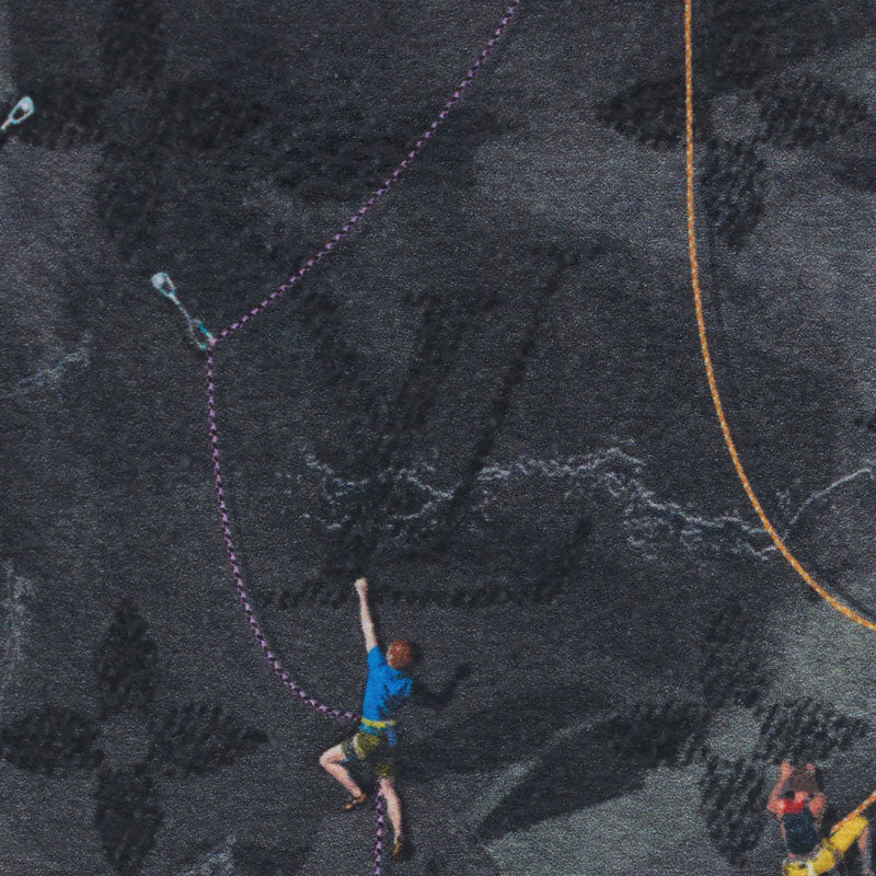 LOUIS VUITTON Dark Gray Coated Canvas Passport Holder with Rock Climbing Print M2B222