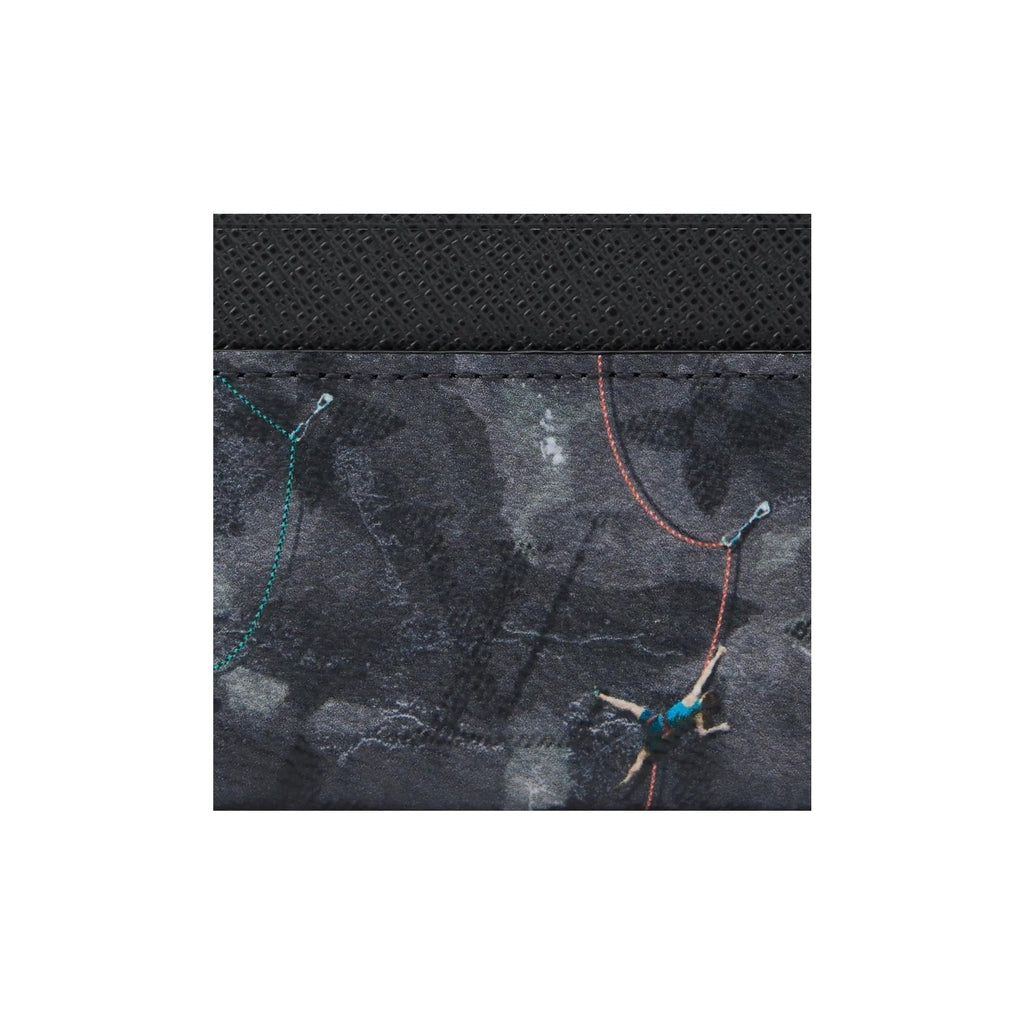 LOUIS VUITTON Double Black and Gray Monogram Coated Canvas Card Holder with Climbing Print M3A687