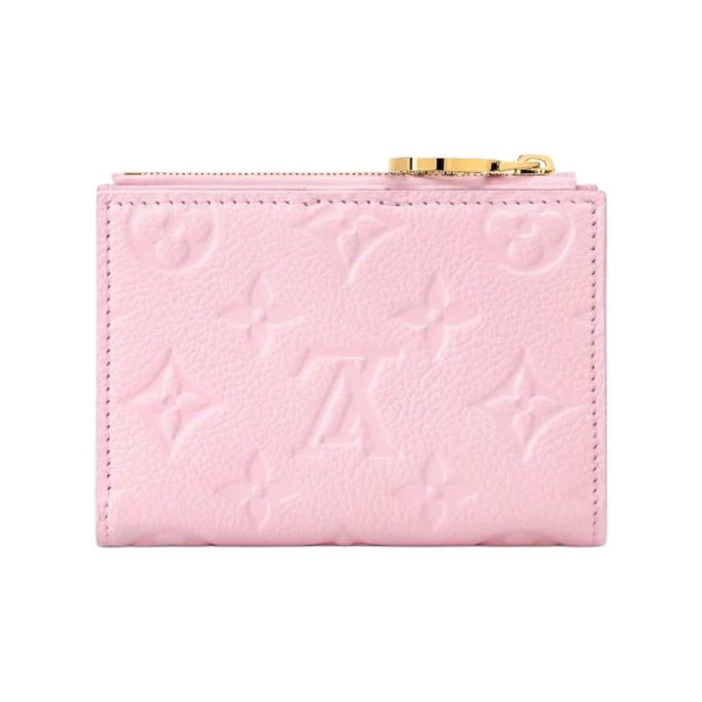 LOUIS VUITTON Lisa Monogram Empreinte Cowhide Leather Wallet in Confetti Pink M28972