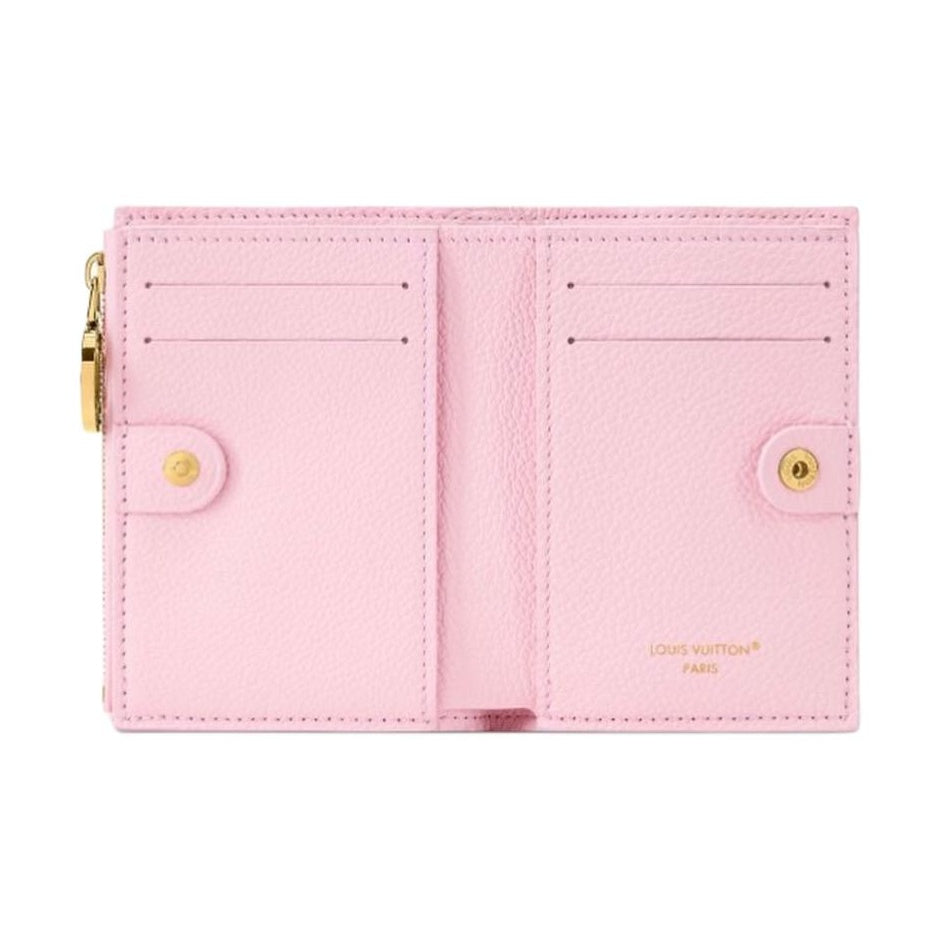 LOUIS VUITTON Lisa Monogram Empreinte Cowhide Leather Wallet in Confetti Pink M28972