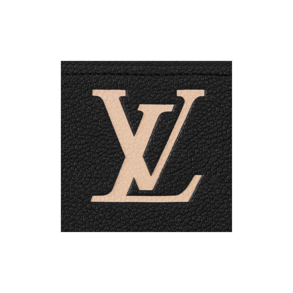 LOUIS VUITTON Zippy Women's Black and Beige Monogram Empreinte Leather Wallet M80481