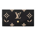 LOUIS VUITTON Sarah Women's Black and Off-White Monogram Empreinte Leather Wallet M80496