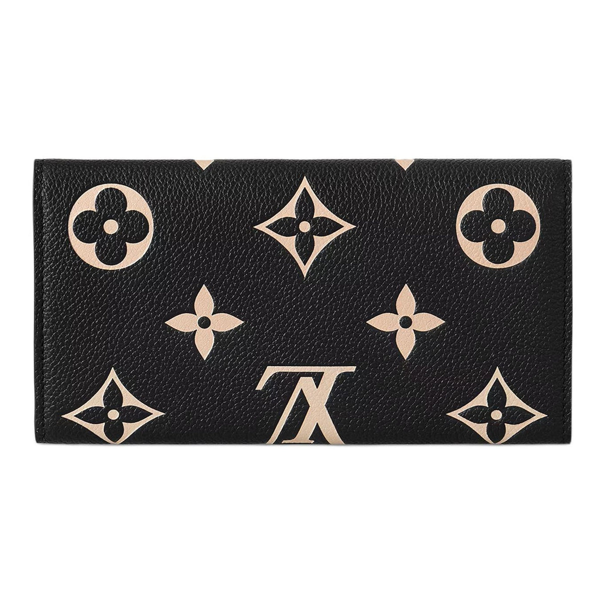 LOUIS VUITTON Sarah Women's Black and Off-White Monogram Empreinte Leather Wallet M80496