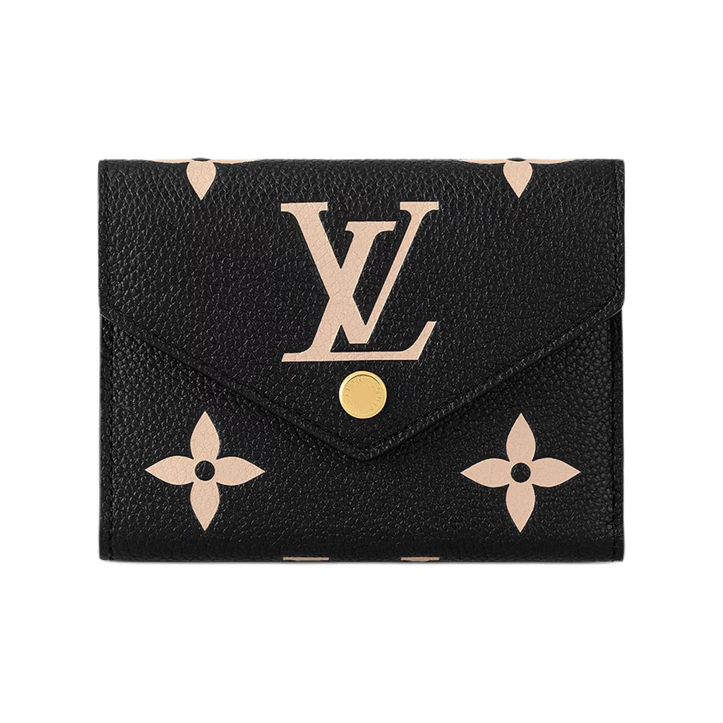 LOUIS VUITTON Victorine Women's Black Monogram Empreinte Leather Compact Wallet M80968