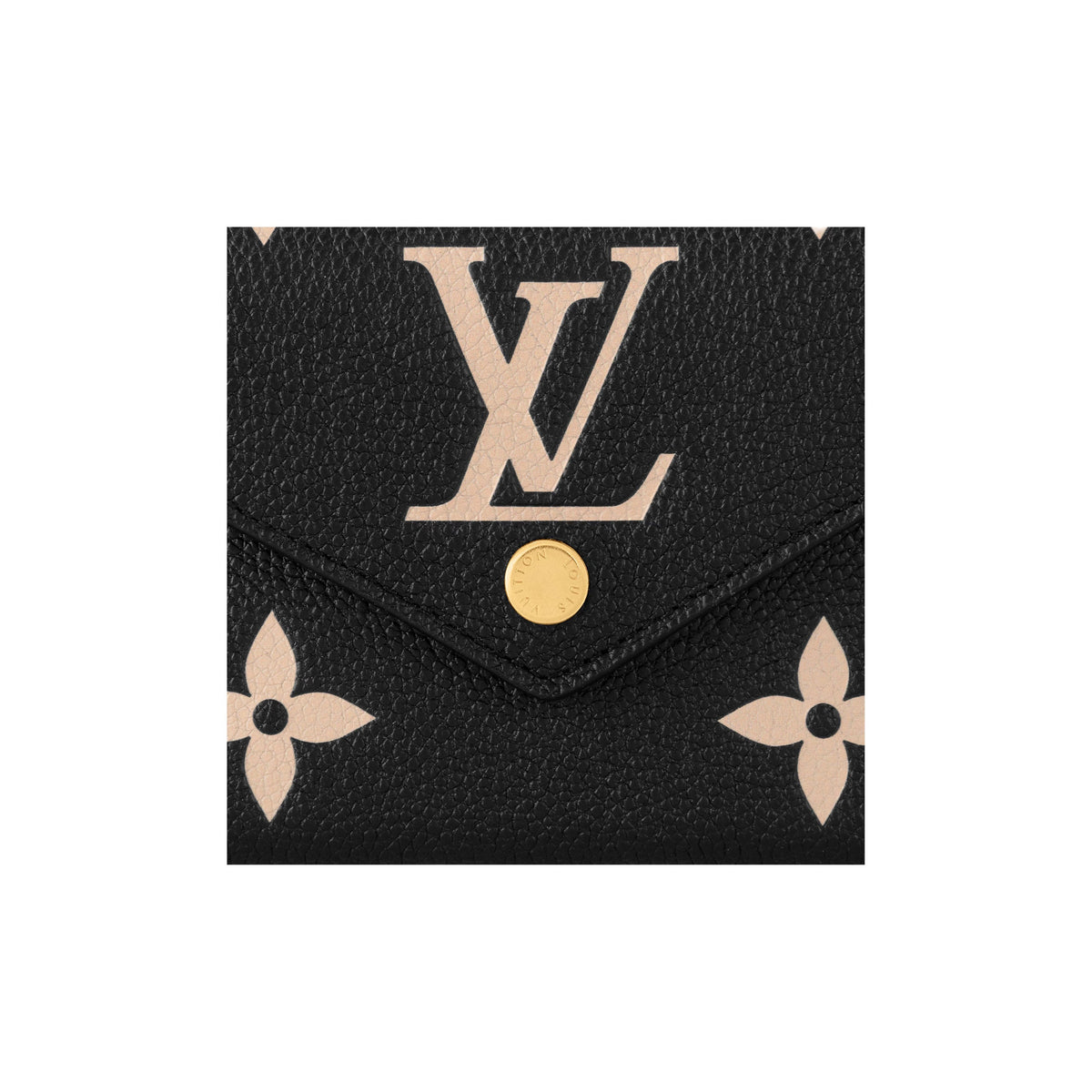 LOUIS VUITTON Victorine Women's Black Monogram Empreinte Leather Compact Wallet M80968