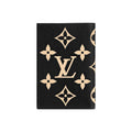 LOUIS VUITTON Women's Black and Beige Embossed Leather Passport Holder M46290