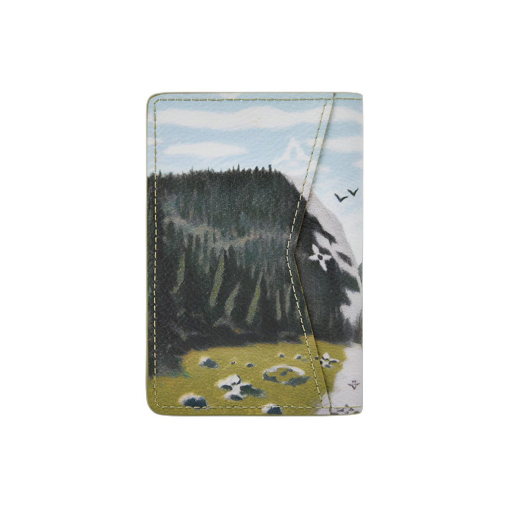 LOUIS VUITTON Pocket Organizer Men's Green Mountain Landscape Coated Canvas Card Holder