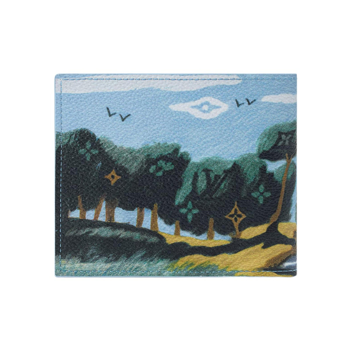 LOUIS VUITTON Men's Blue Monogram Highland Canvas Coastal Print Wallet M3A085