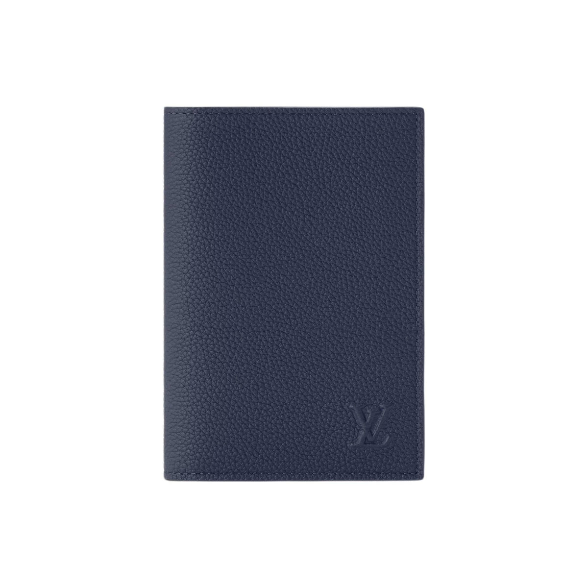 LOUIS VUITTON Men's Navy Blue Waxed Calfskin Passport Holder M2A178