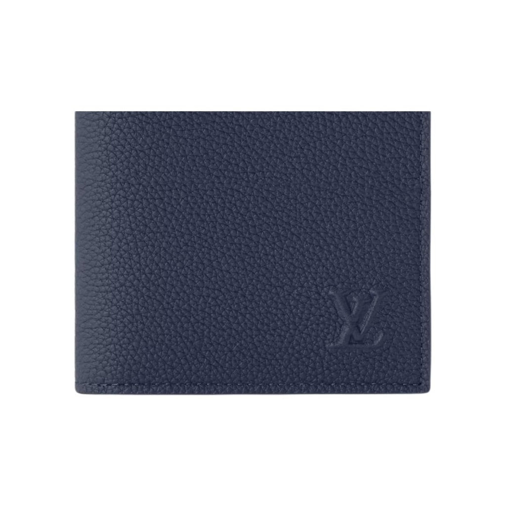 LOUIS VUITTON Men's Navy Blue Waxed Calfskin Passport Holder M2A178