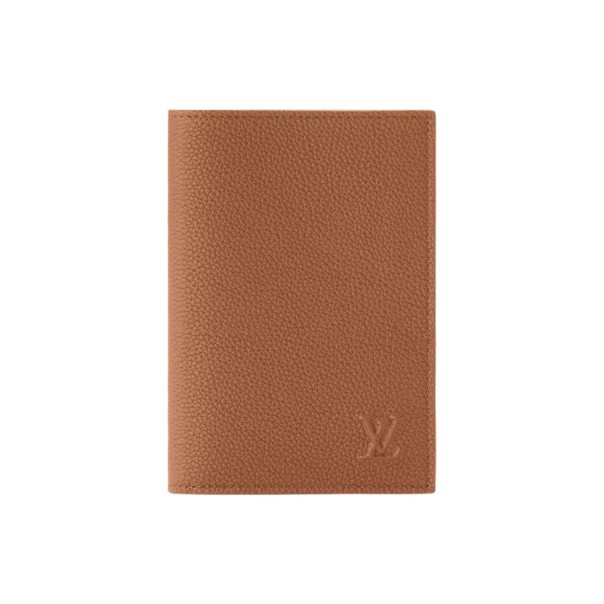 LOUIS VUITTON Men's Brown Waxed Calfskin Passport Holder M2A179