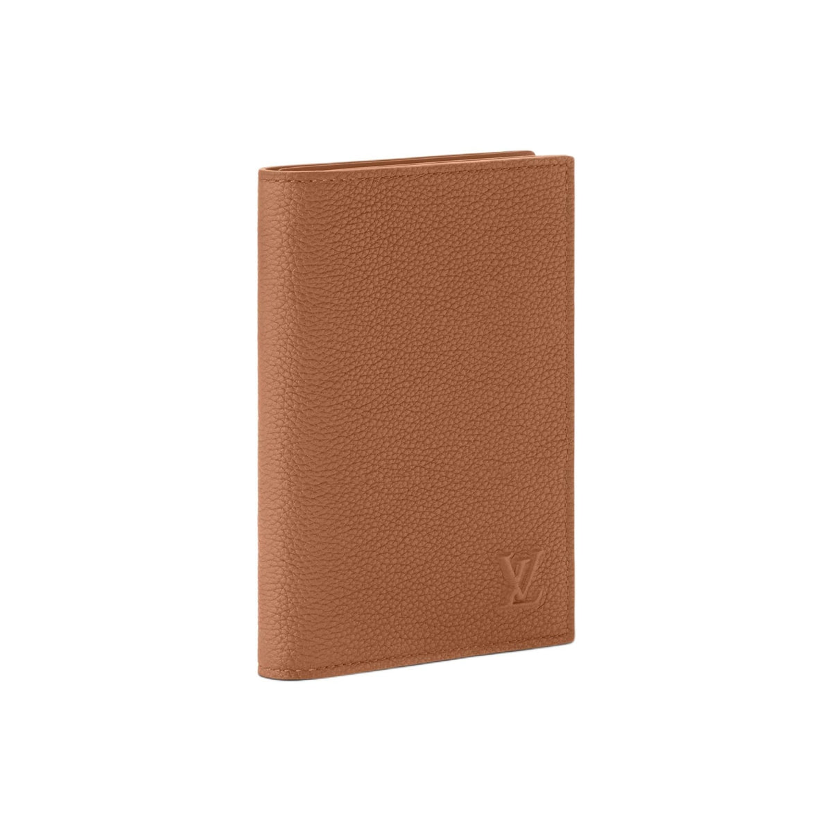 LOUIS VUITTON Men's Brown Waxed Calfskin Passport Holder M2A179
