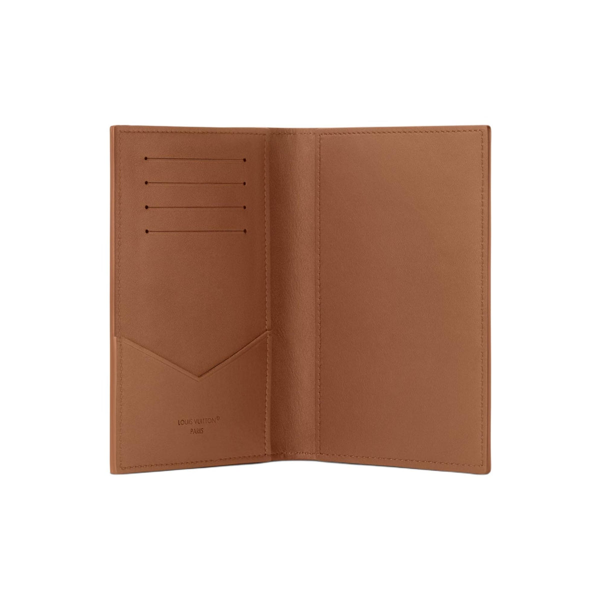 LOUIS VUITTON Men's Brown Waxed Calfskin Passport Holder M2A179