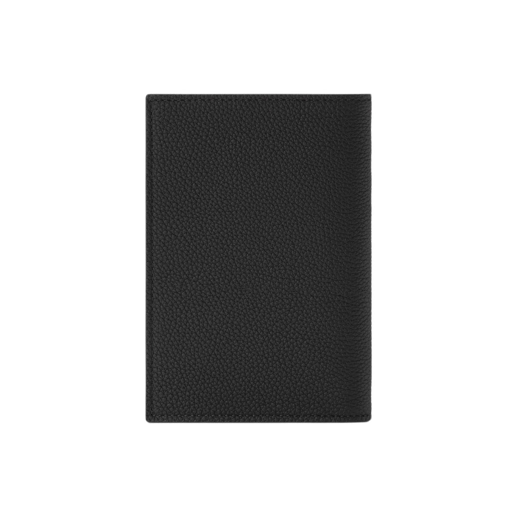 LOUIS VUITTON Men's Black Waxed Cowhide Leather Passport Holder M2A176