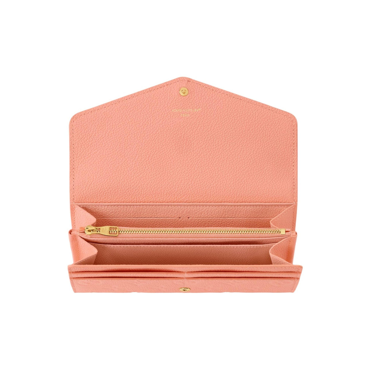 LOUIS VUITTON Sarah Women's Peach Cowhide Leather Wallet Japan Exclusive M27664