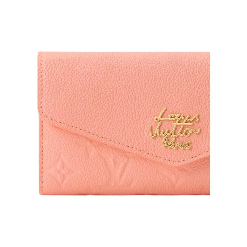 LOUIS VUITTON Sarah Women's Peach Cowhide Leather Wallet Japan Exclusive M27664