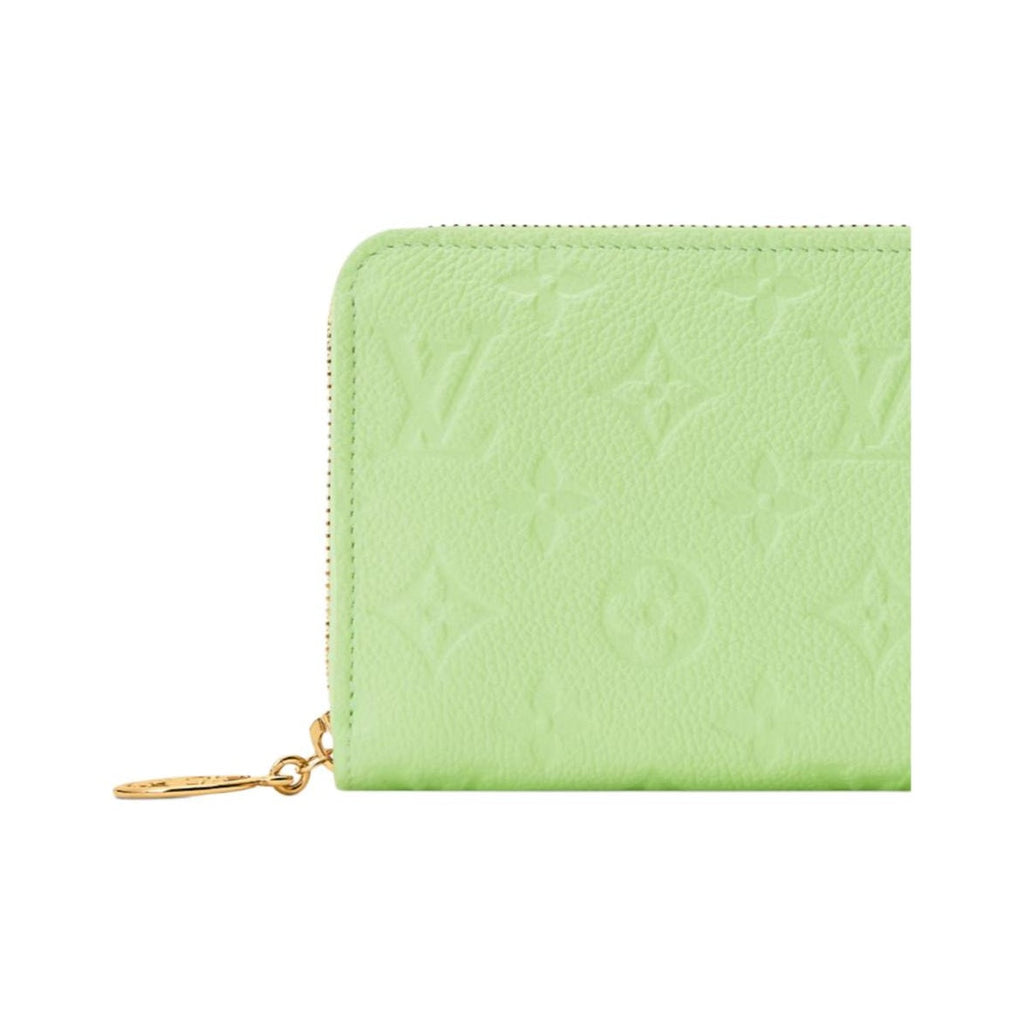 LOUIS VUITTON Zippy Women's Apple Green Monogram-Embossed Leather Wallet Japan Exclusive M27715