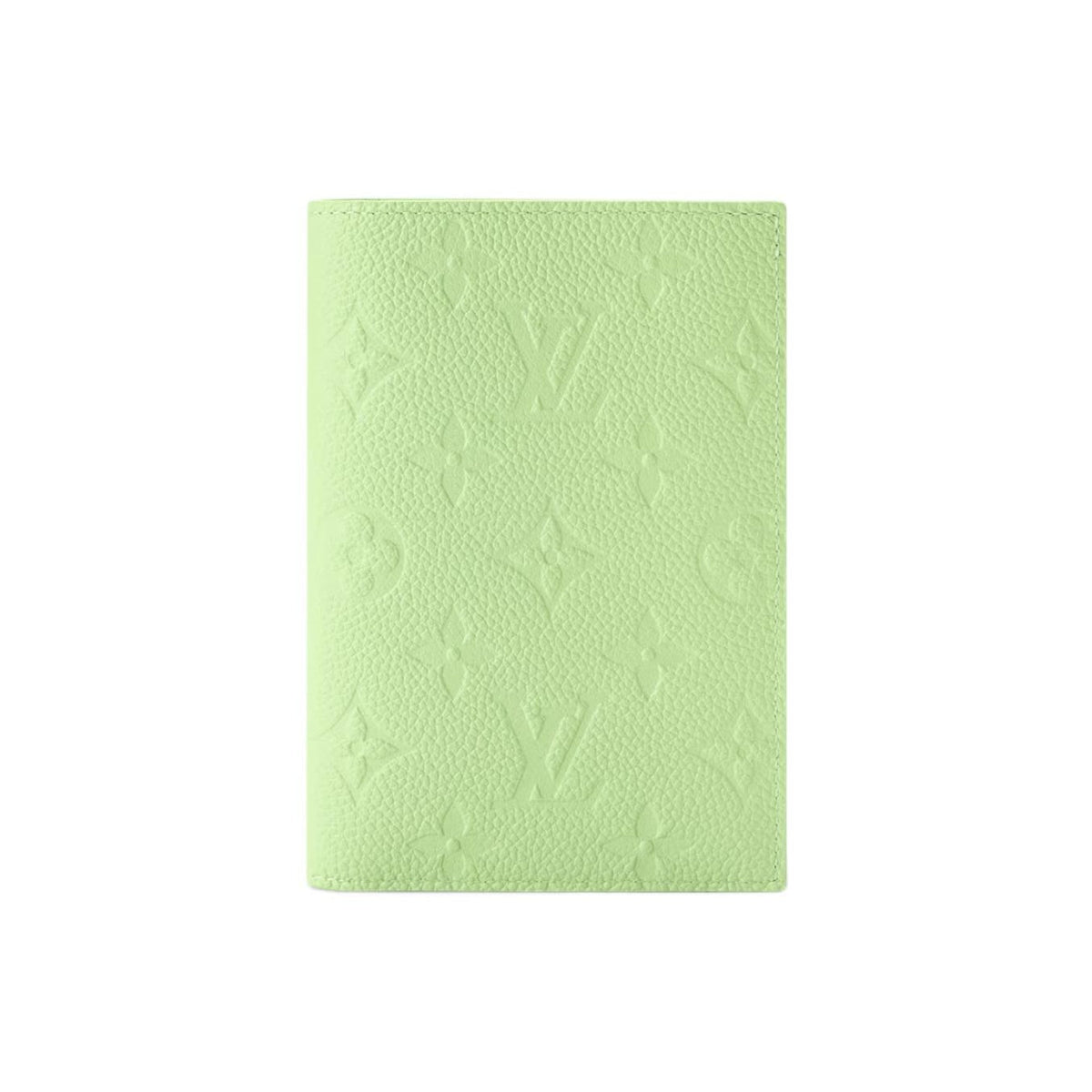 LOUIS VUITTON Women's Green Monogram Cowhide Leather Passport Holder M27678