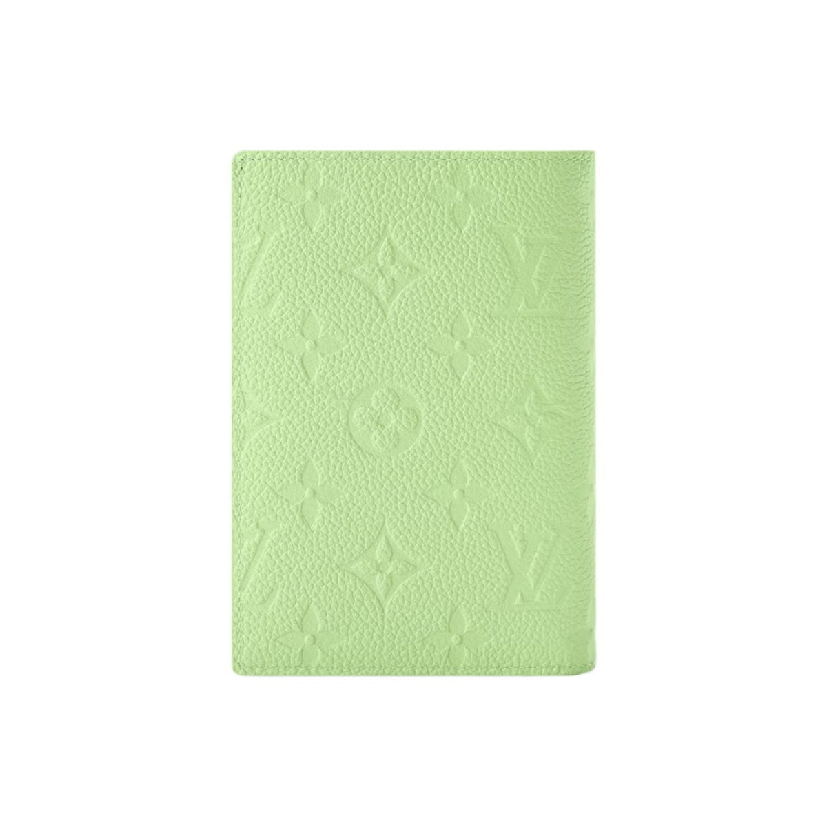 LOUIS VUITTON Women's Green Monogram Cowhide Leather Passport Holder M27678