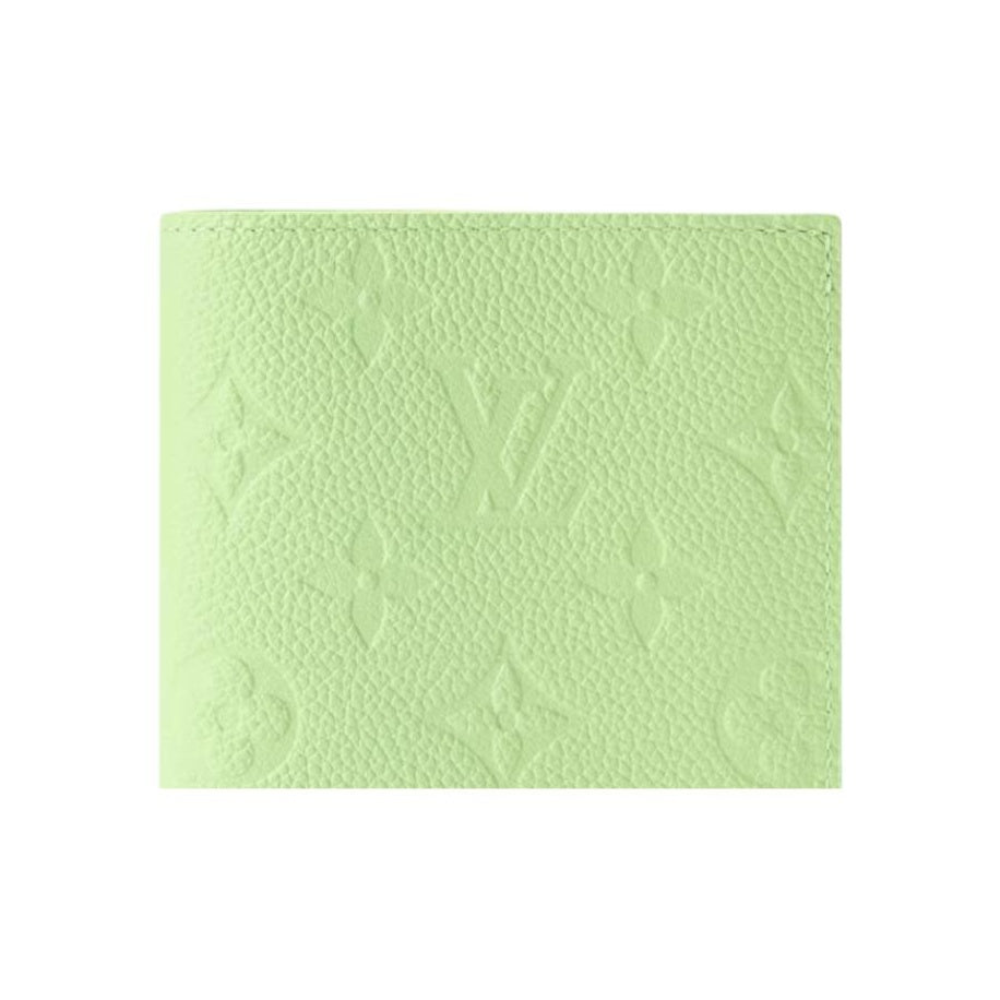 LOUIS VUITTON Women's Green Monogram Cowhide Leather Passport Holder M27678