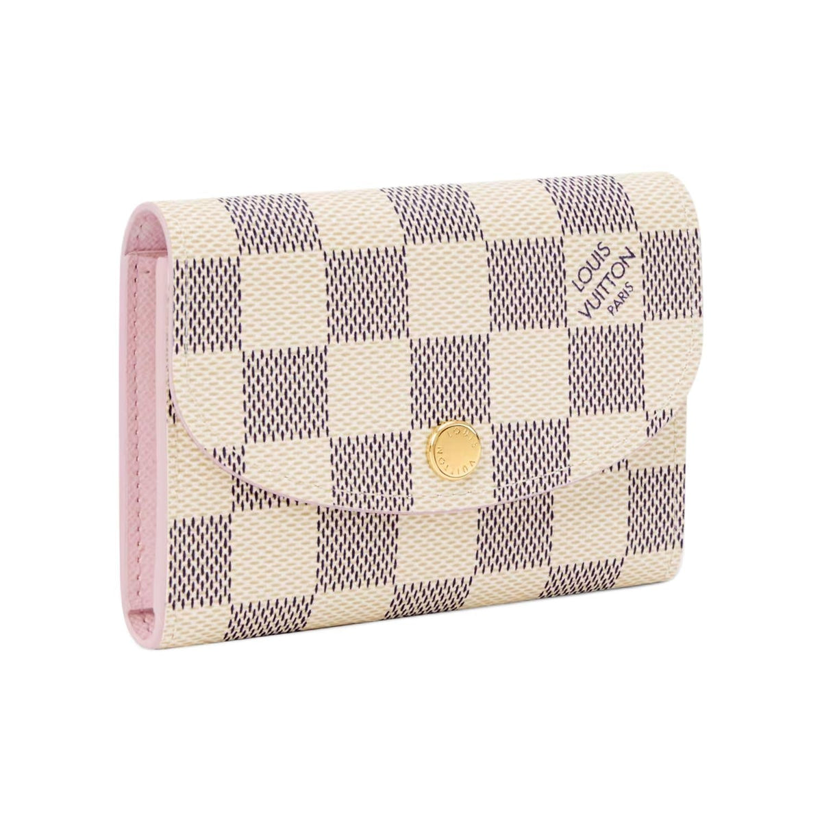 LOUIS VUITTON Rosalie Checkerboard Coated Canvas Coin Purse - Cream and Purple - N40949