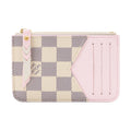LOUIS VUITTON Romy Checkerboard Coated Canvas Card Holder - Cream and Purple - N40922