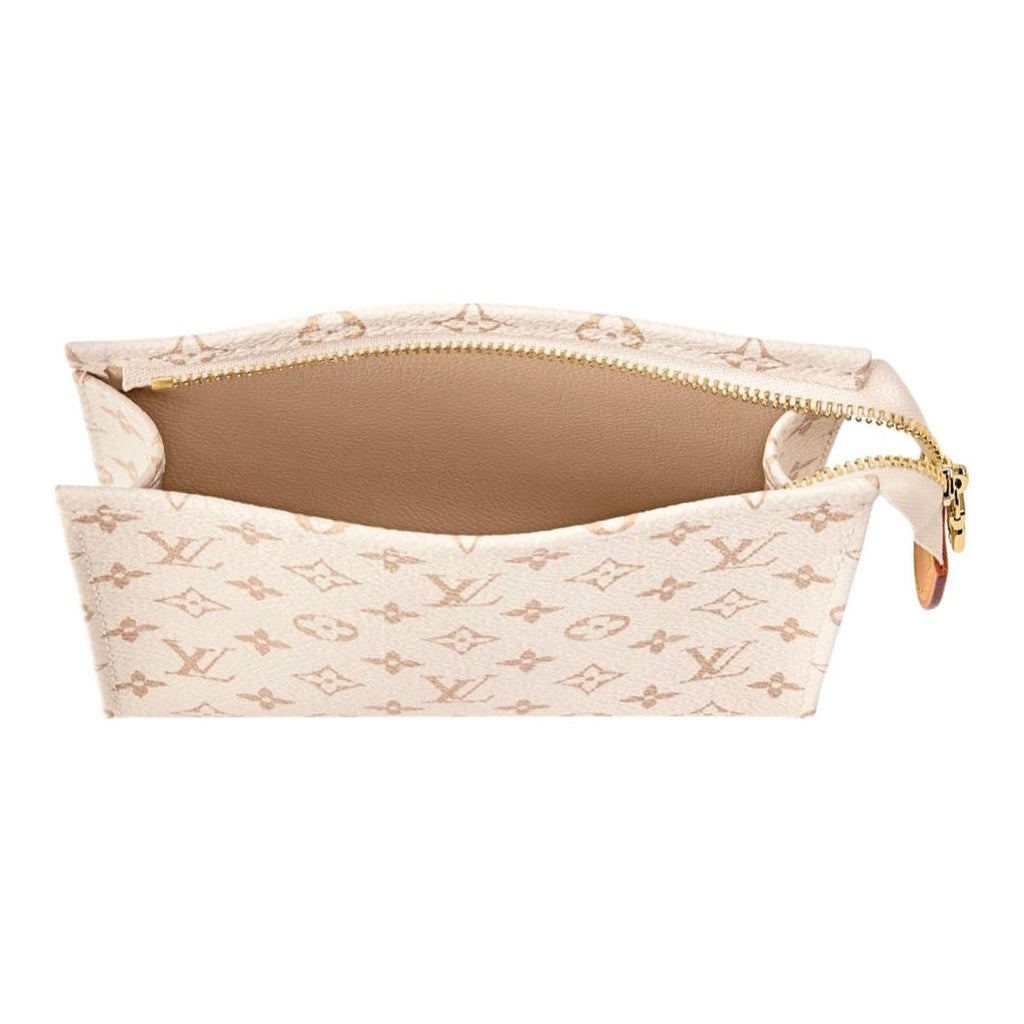 LOUIS VUITTON Poche Toilette Unisex Beige Monogram Coated Canvas Toiletry Bag M29699