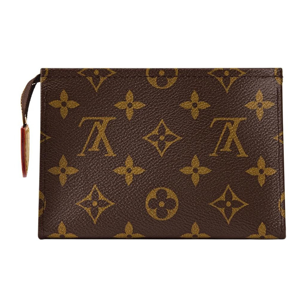 LOUIS VUITTON Poche Toilette Small Unisex Brown Monogram Coated Canvas Toiletry Bag M29700