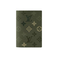 LOUIS VUITTON Men's Khaki Monogram Surplus Coated Canvas and Faux Leather Passport Holder M2A663