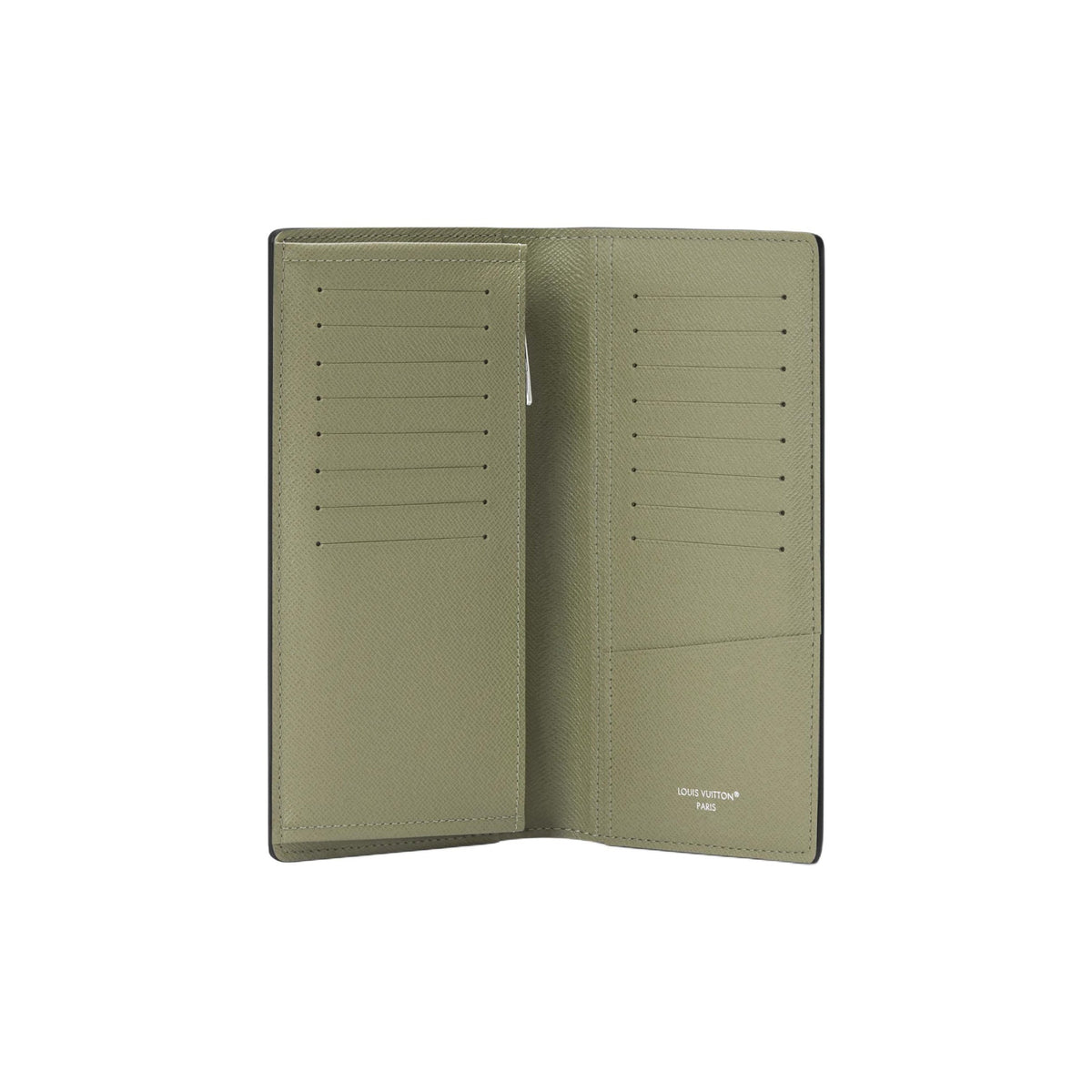 LOUIS VUITTON Brazza Men's Black and Green Monogram Eclipse Coated Canvas Wallet M28815