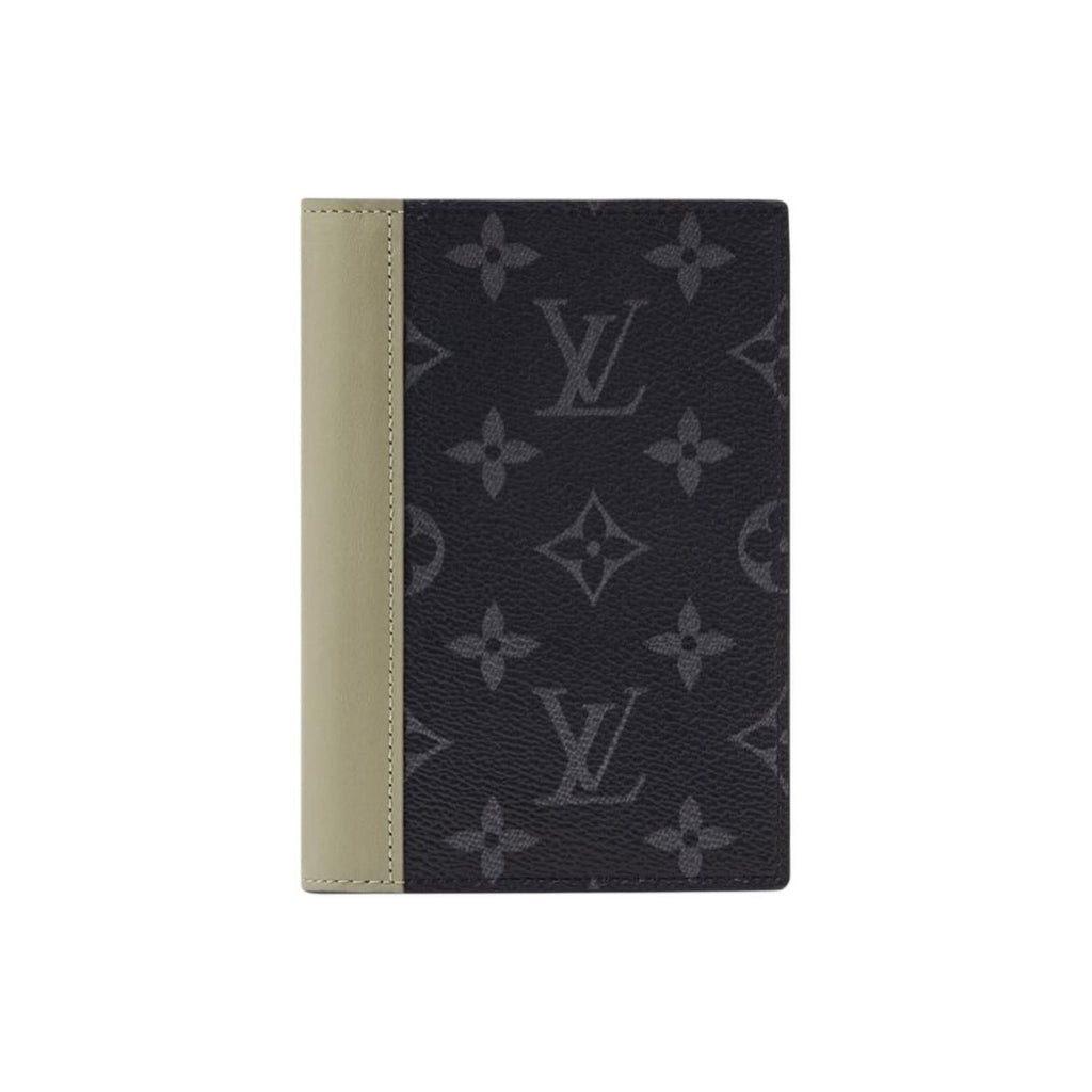 LOUIS VUITTON Men's Monogram Eclipse Passport Holder - Khaki Green - M28640