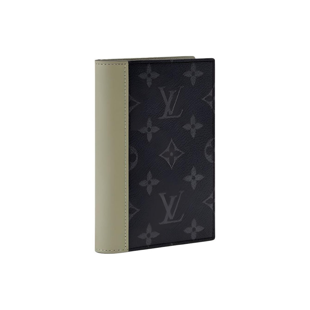 LOUIS VUITTON Men's Monogram Eclipse Passport Holder - Khaki Green - M28640